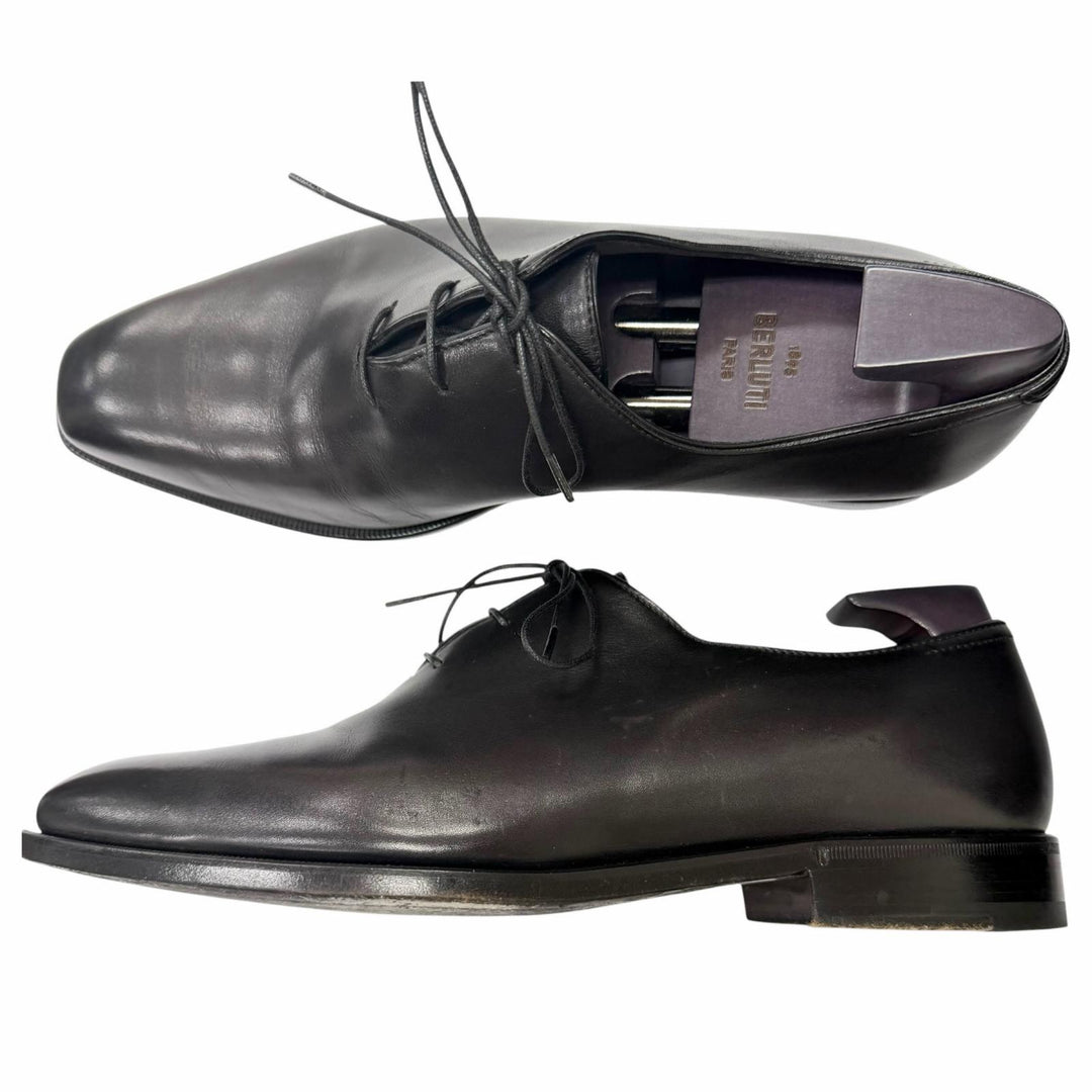 Great Berluti Dress shoes Alessandro Demmejur nero grigio leather mens 6