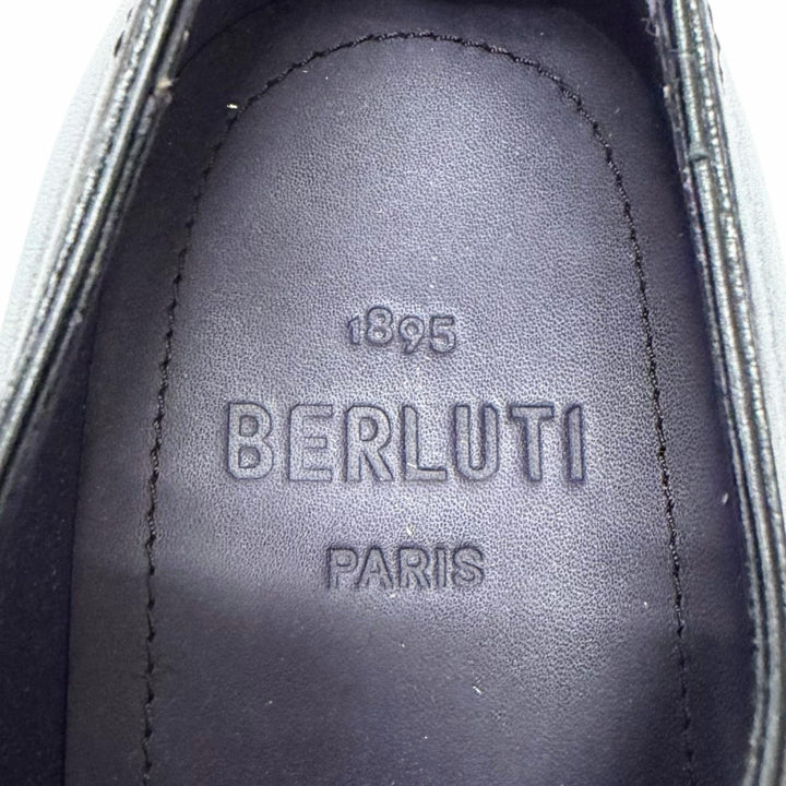 Great Berluti Dress shoes Alessandro Demmejur nero grigio leather mens 6