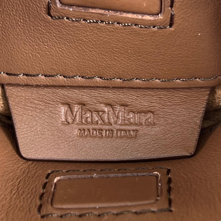 Excellent Max Mara Shoulder Bag Crossy Teddy Bear Brown Camel Women 14-72-60133