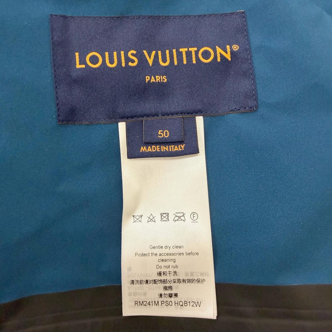 Pristine LOUIS VUITTON mountain hoodie Back LV logo hooded blue