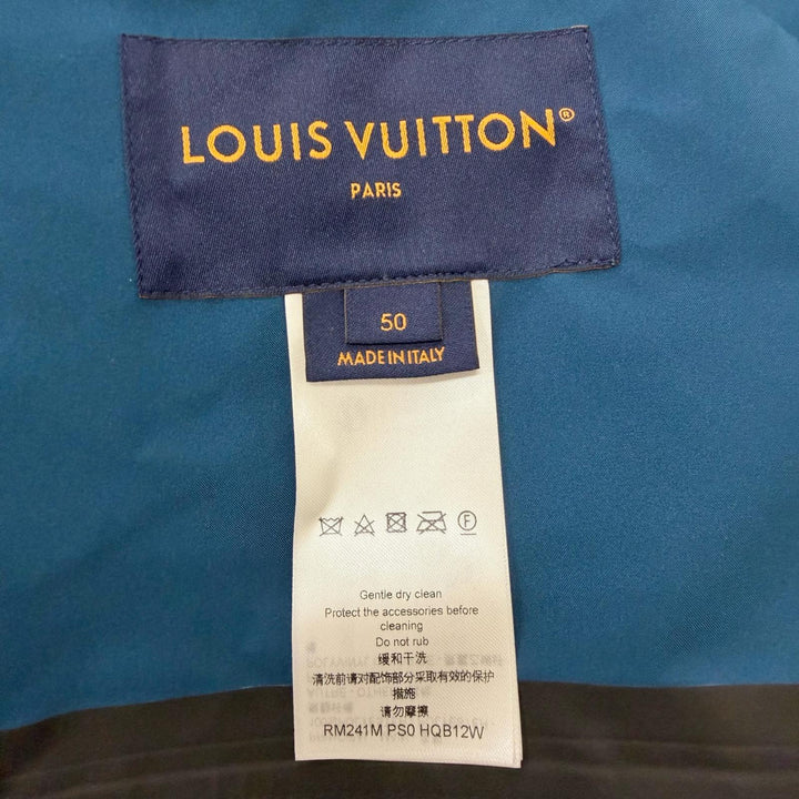 Pristine LOUIS VUITTON mountain hoodie Back LV logo hooded blue