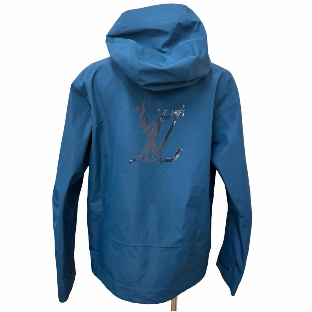 Pristine LOUIS VUITTON mountain hoodie Back LV logo hooded blue