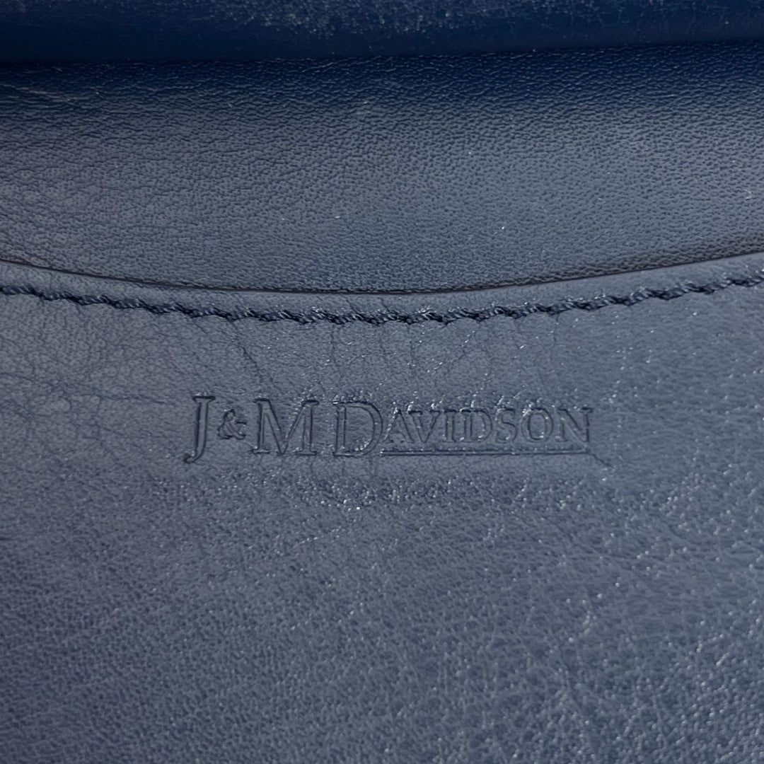 Pristine Shoulder Bag J&M Davidson genuine leather blue Calf leather Women 1841N