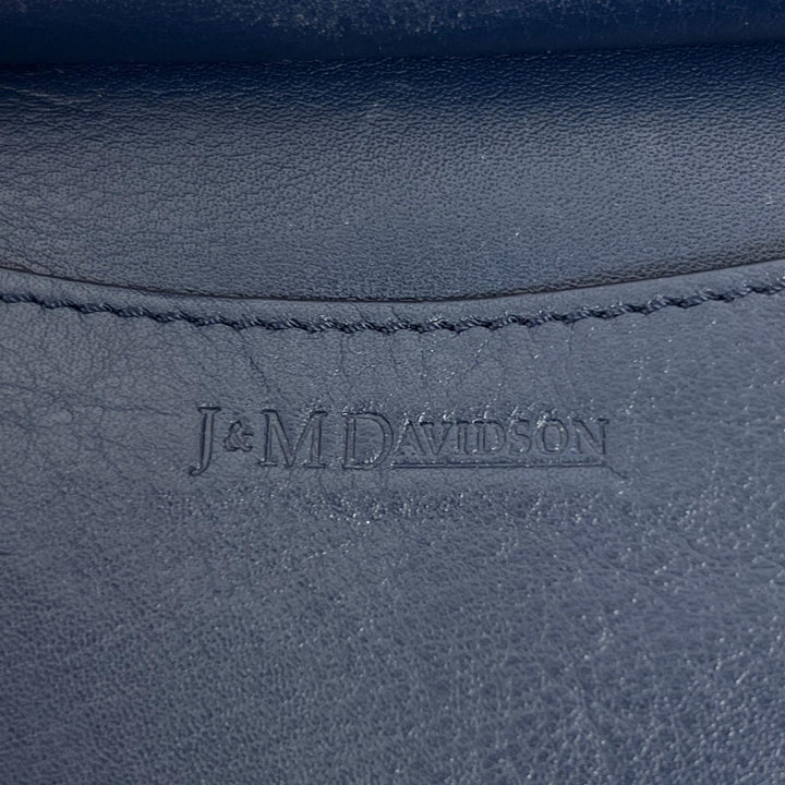 Pristine Shoulder Bag J&M Davidson genuine leather blue Calf leather Women 1841N