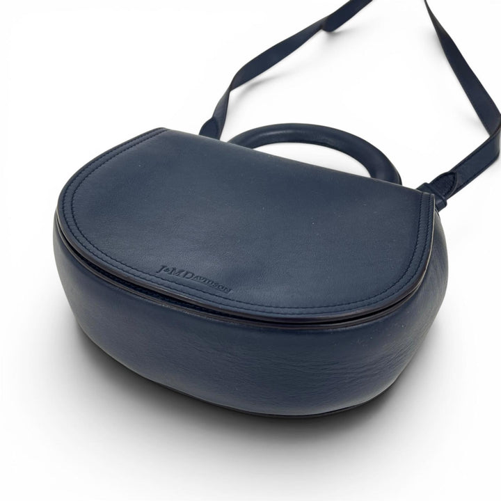 Pristine Shoulder Bag J&M Davidson genuine leather blue Calf leather Women 1841N
