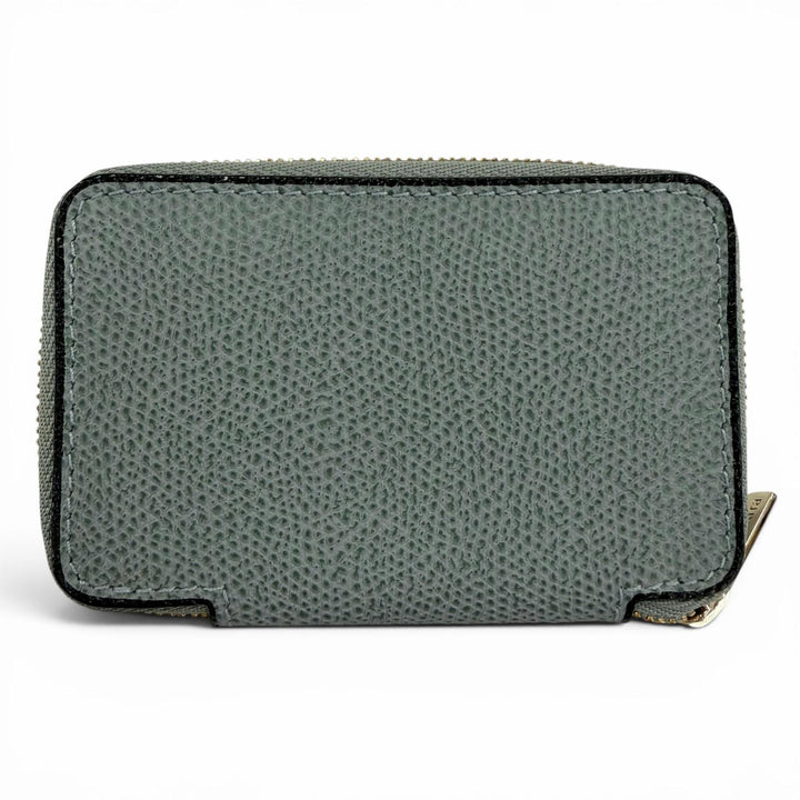 Excellent Valextra Coin case Round Zip Leather Mini Wallet SGZA0007028LOCCP99