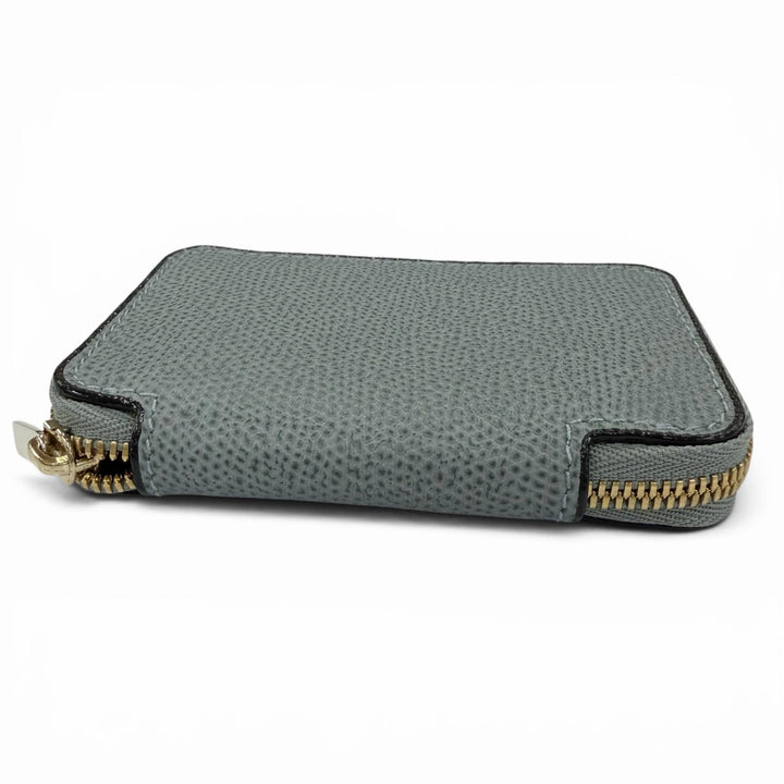 Excellent Valextra Coin case Round Zip Leather Mini Wallet SGZA0007028LOCCP99