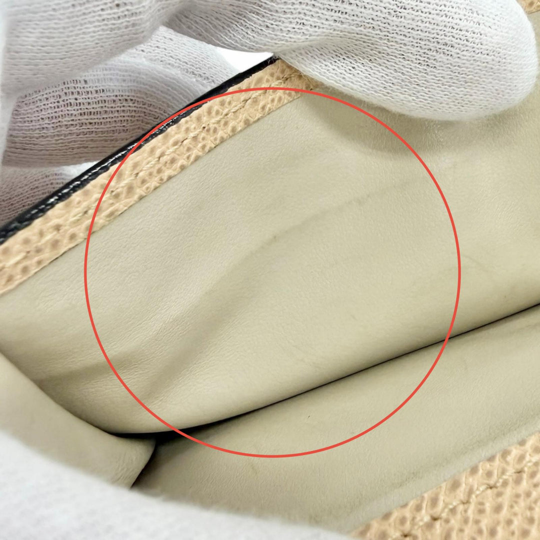Great Valextra Bifold Wallet Double city wallet beige leather Women V9L32