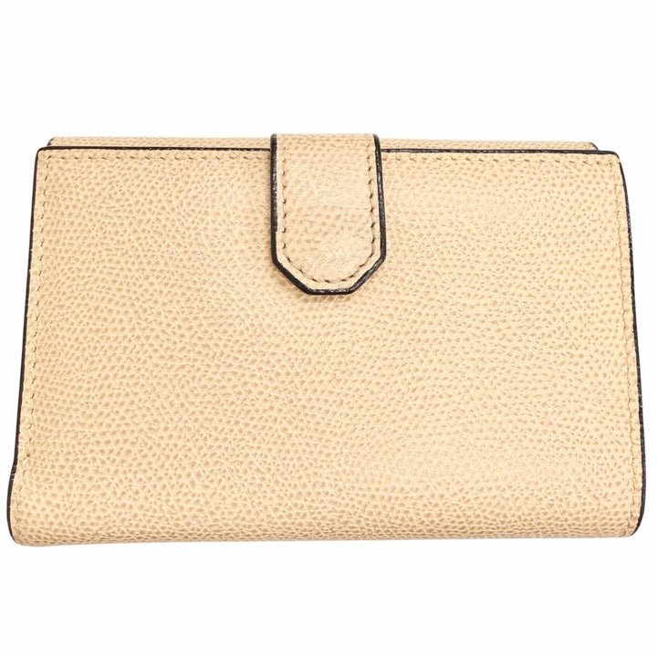Great Valextra Bifold Wallet Double city wallet beige leather Women V9L32