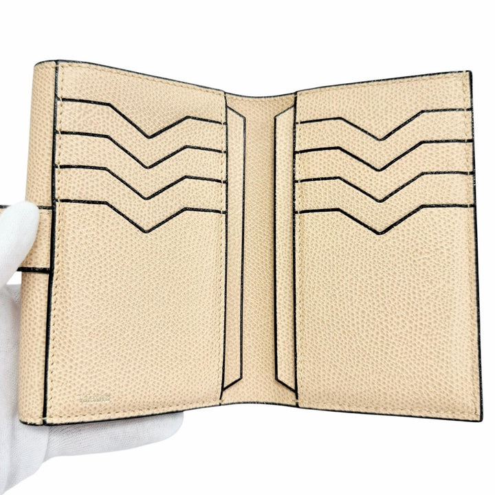 Great Valextra Bifold Wallet Double city wallet beige leather Women V9L32