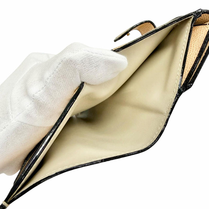 Great Valextra Bifold Wallet Double city wallet beige leather Women V9L32