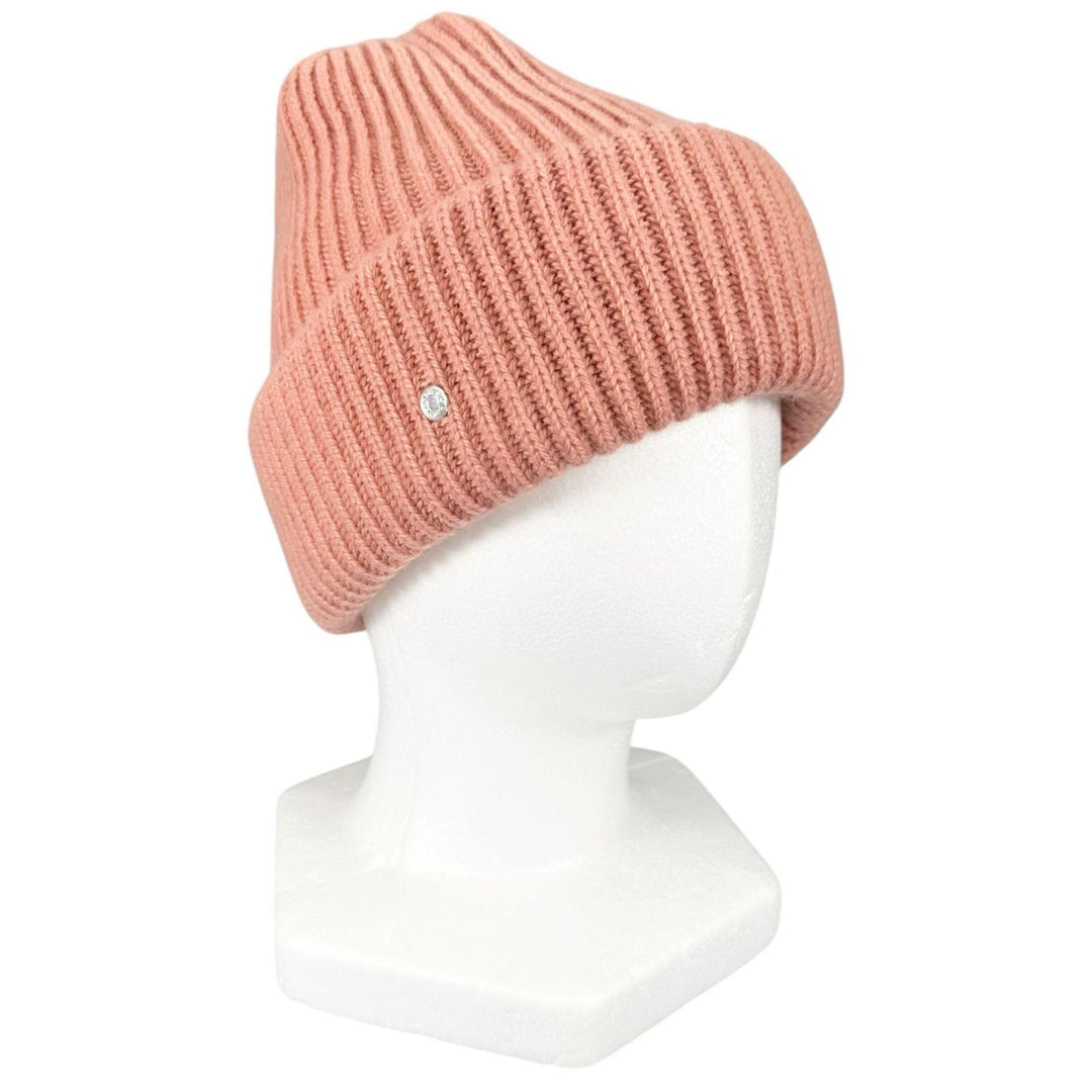 Excellent HERMES Knit cap Filipa Serie button pink cashmere Women M H222042N