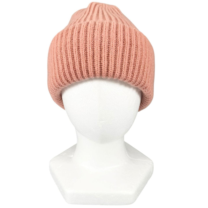 Excellent HERMES Knit cap Filipa Serie button pink cashmere Women M H222042N
