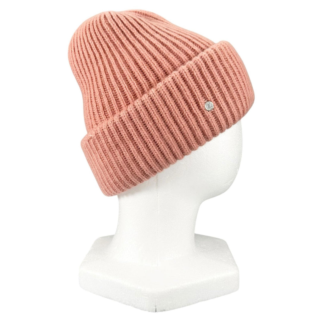Excellent HERMES Knit cap Filipa Serie button pink cashmere Women M H222042N