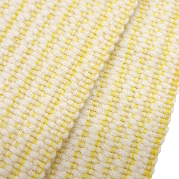 Excellent HERMES Scarf Wavy double-faced fringed stole yellow Women H259087S