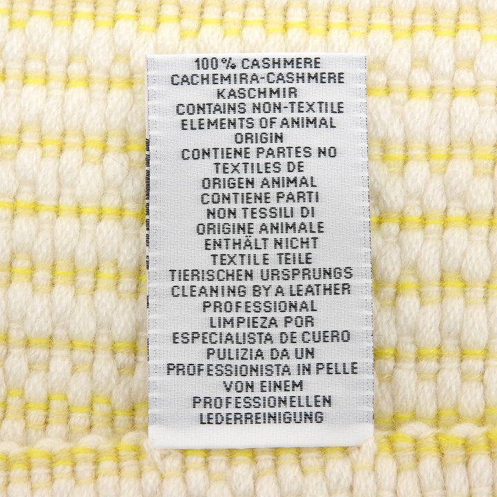 Excellent HERMES Scarf Wavy double-faced fringed stole yellow Women H259087S