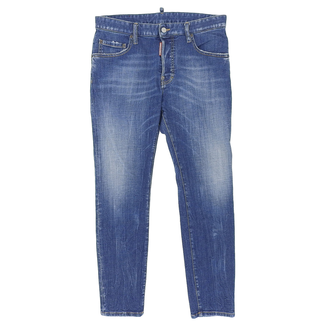 Great DSQUARED2 Denim pants Super Twinky Jean leather patch, mens 48 S74LB1572