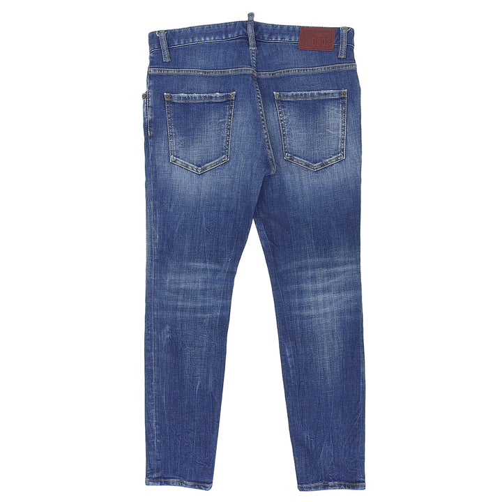 Great DSQUARED2 Denim pants Super Twinky Jean leather patch, mens 48 S74LB1572