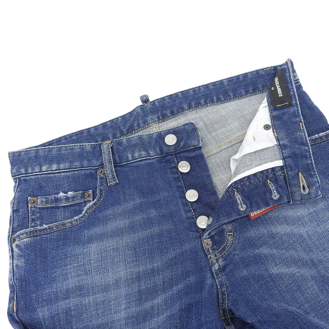 Great DSQUARED2 Denim pants Super Twinky Jean leather patch, mens 48 S74LB1572