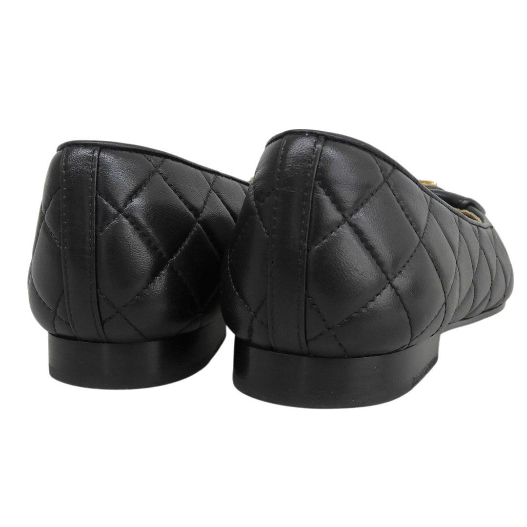 Great CHANEL pumps ballerina black leather Women 35.5 23A G45047