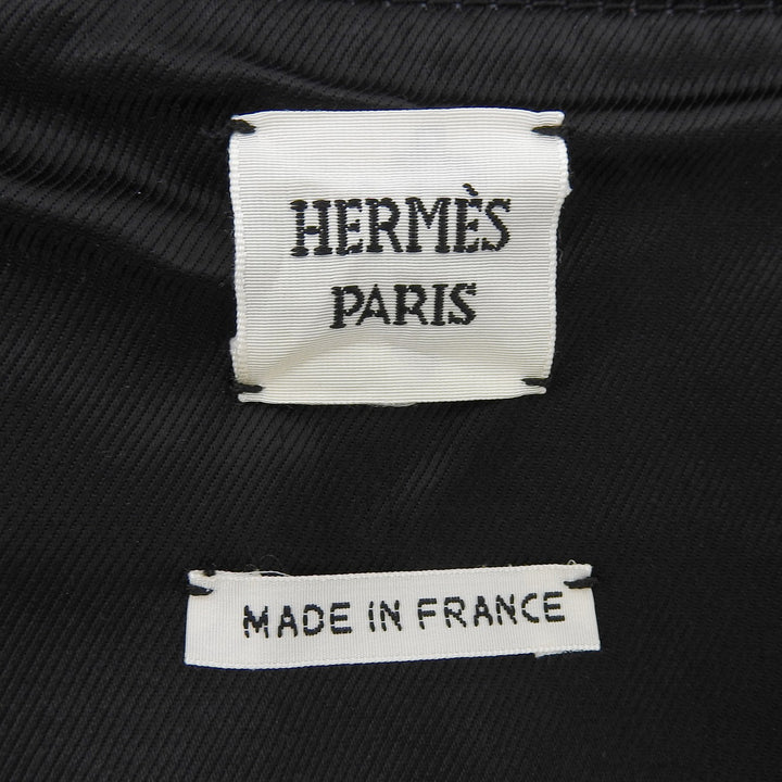 Excellent HERMES skirt 100% Wool Striped Trapezoid Tweed Multi hair Women 36