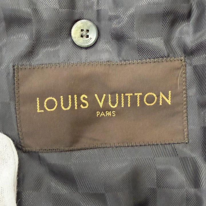 Great LOUIS VUITTON Chester coat Damier Pattern Lining Charcoal gray