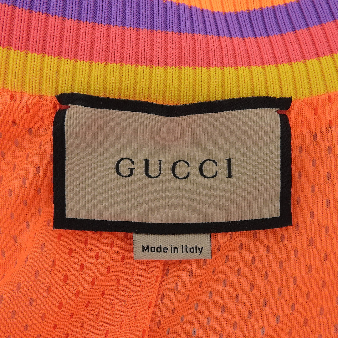 Excellent GUCCI Blouson Jumbo GG Technical Jersey Zip Jacket Navy mens M 701623