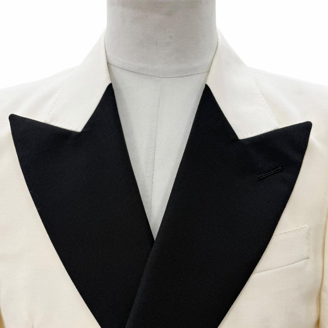 Pristine GUCCI tailored jacket Ivory wool mens 46 721467
