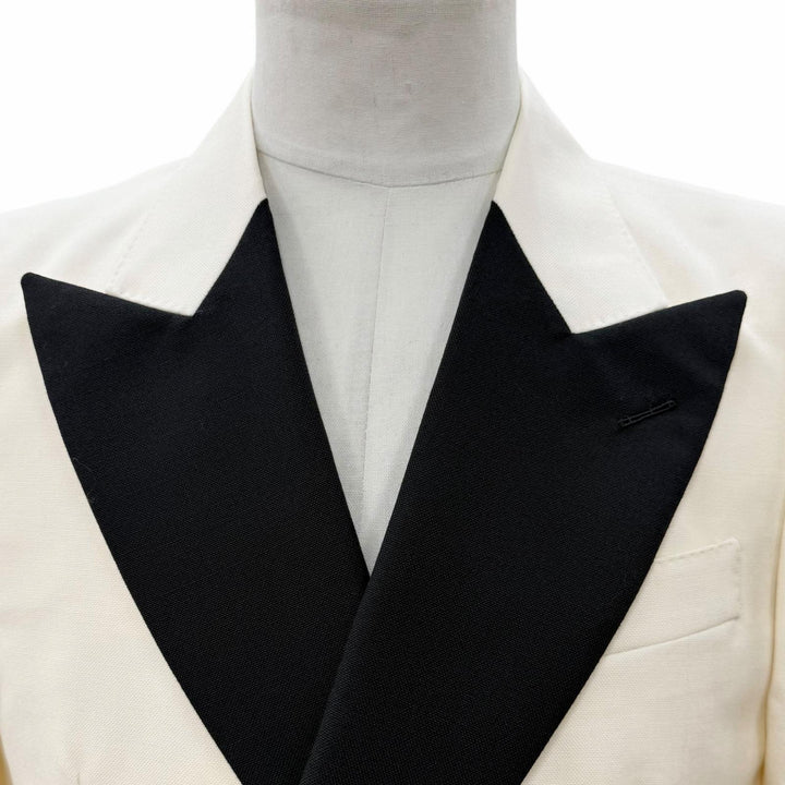 Pristine GUCCI tailored jacket Ivory wool mens 46 721467