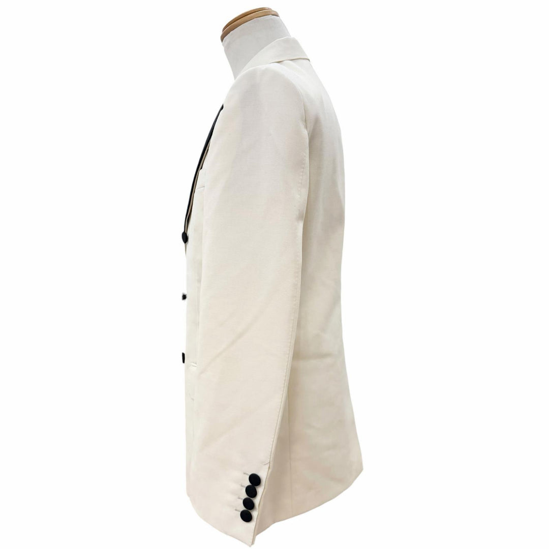 Pristine GUCCI tailored jacket Ivory wool mens 46 721467