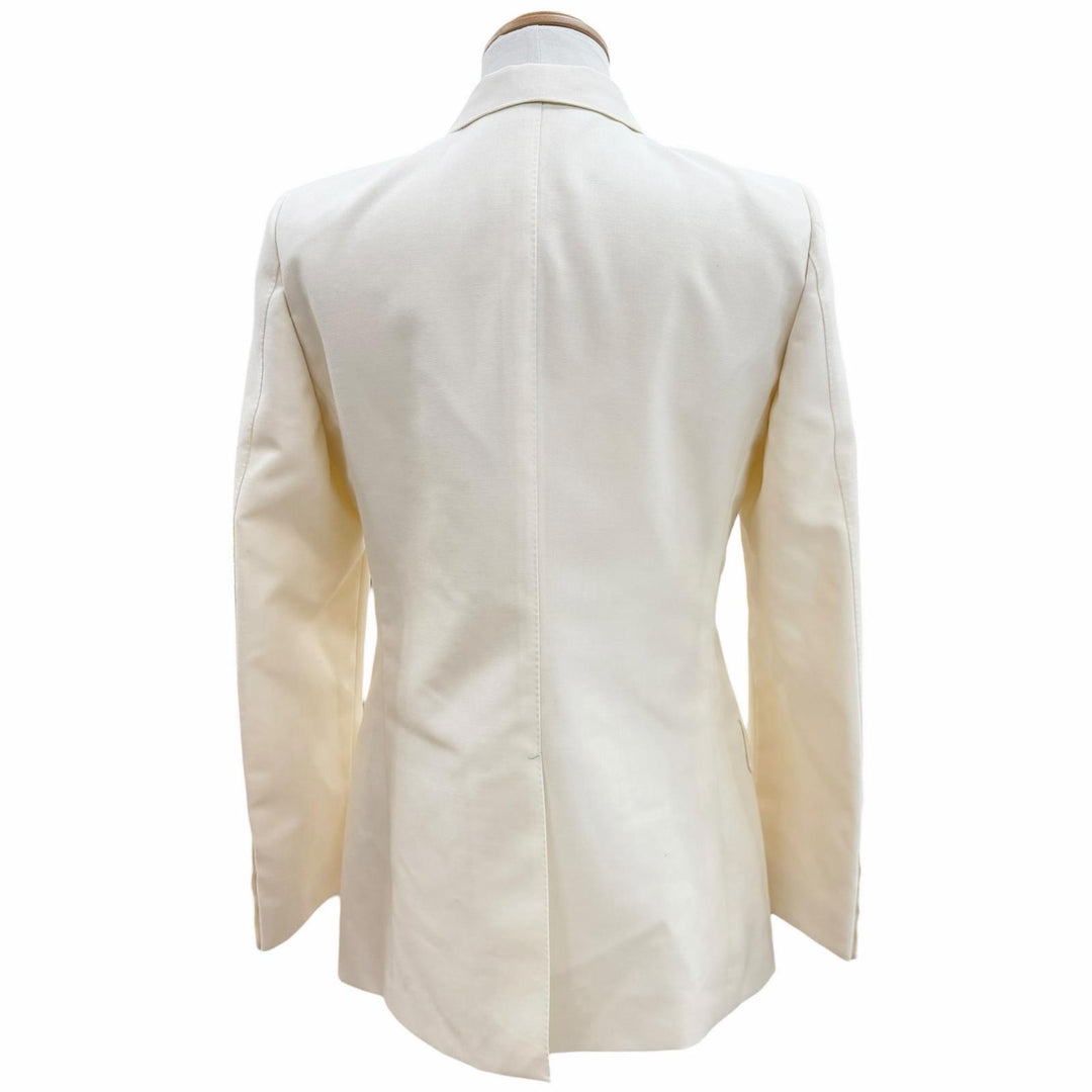 Pristine GUCCI tailored jacket Ivory wool mens 46 721467