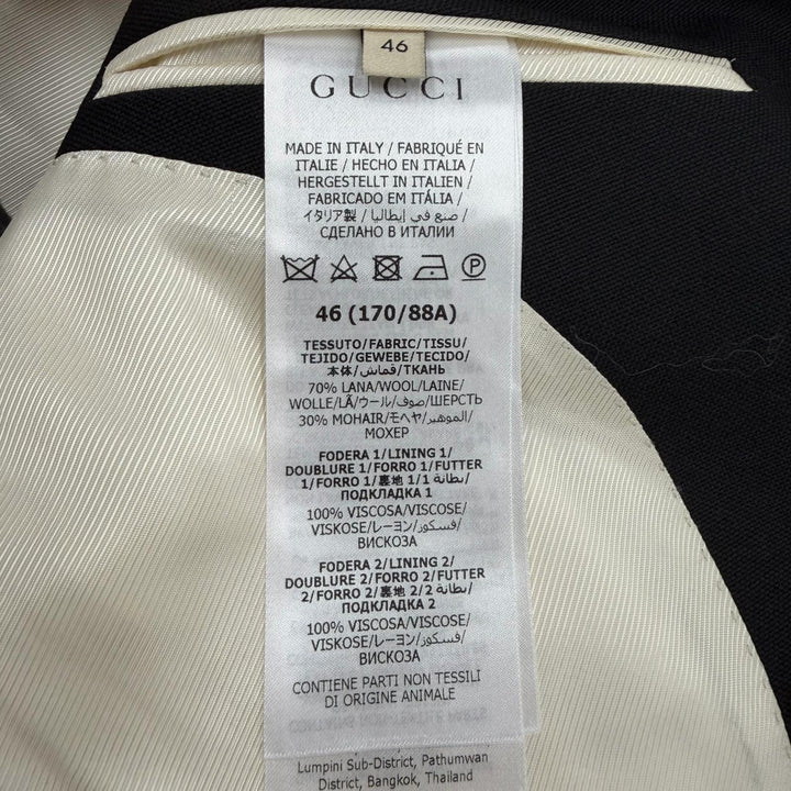 Pristine GUCCI tailored jacket Ivory wool mens 46 721467