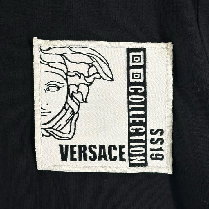 Pristine VERSACE Short sleeve T-shirt Medusa Crewneck black cotton mens L