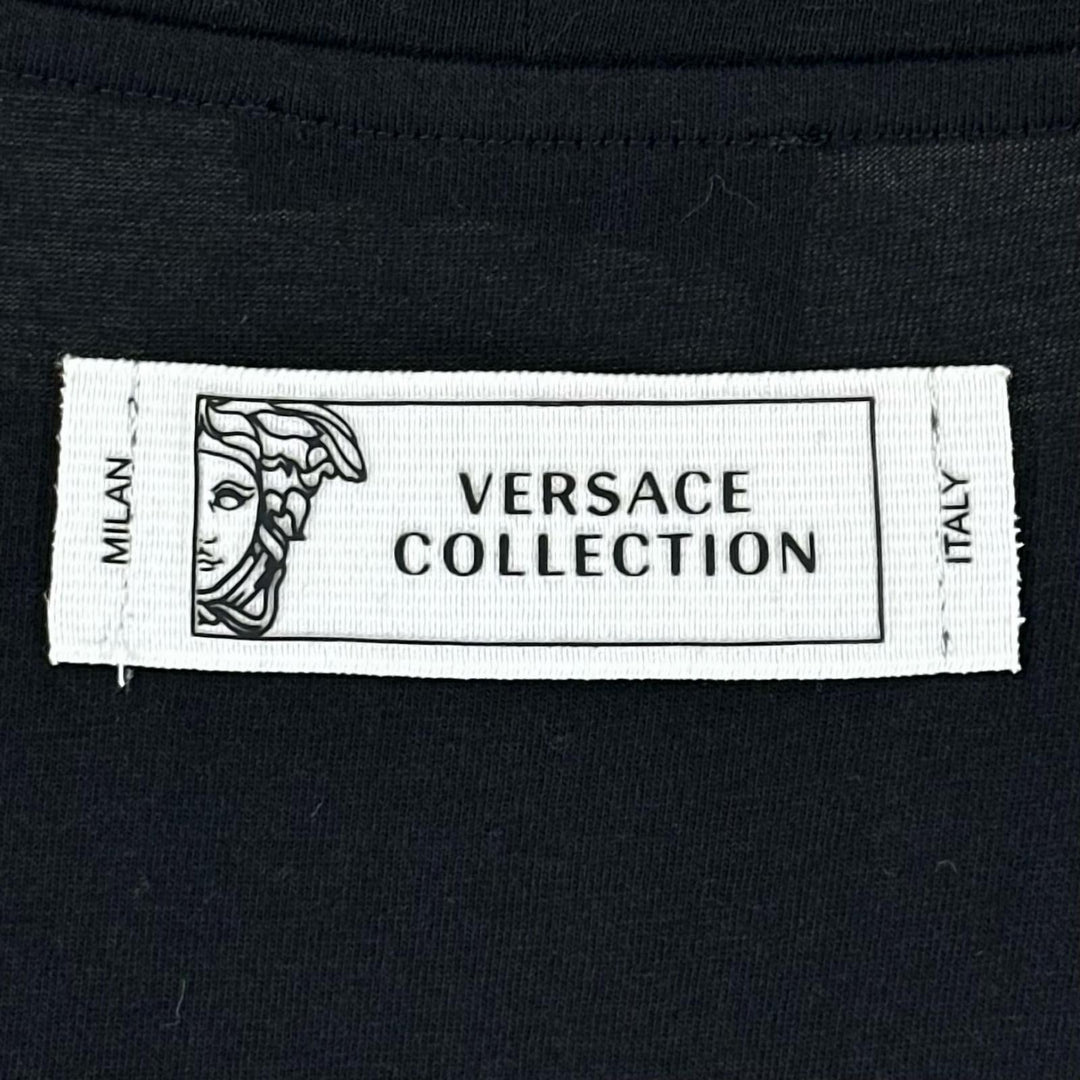 Pristine VERSACE Short sleeve T-shirt Medusa Crewneck black cotton mens L