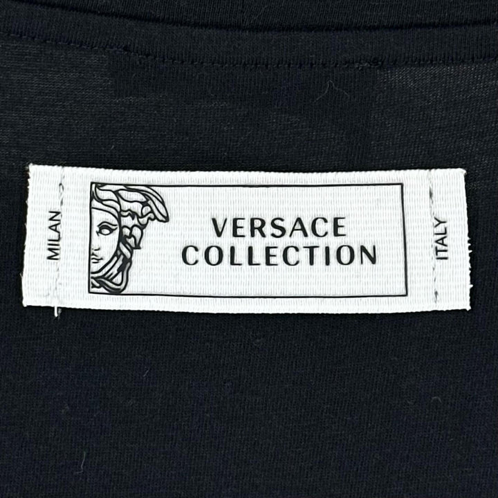 Pristine VERSACE Short sleeve T-shirt Medusa Crewneck black cotton mens L