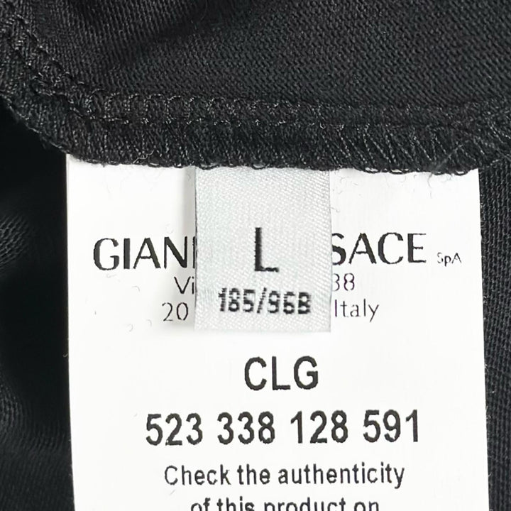 Pristine VERSACE Short sleeve T-shirt Medusa Crewneck black cotton mens L