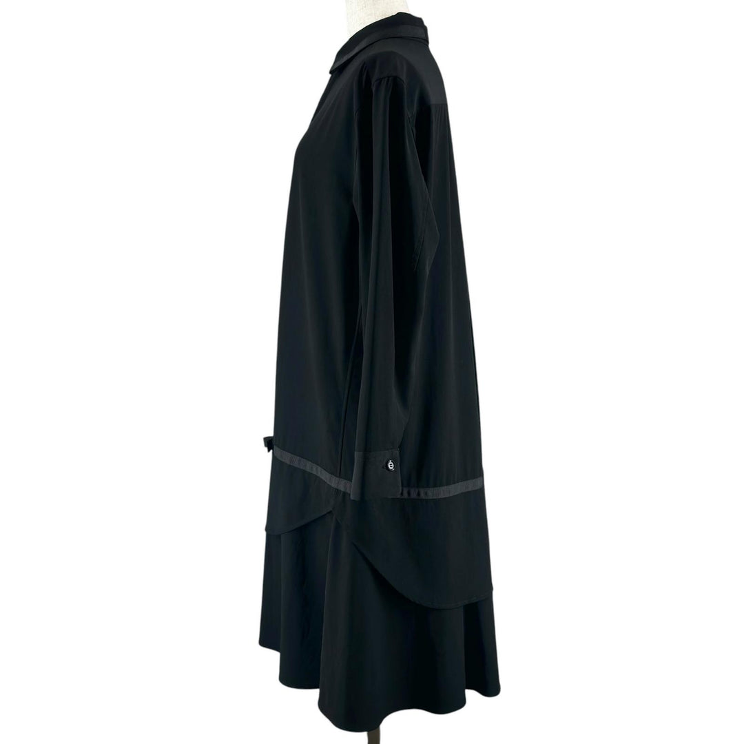 Great Y's one piece Ruffle Ribbon Detail Shirt black Triacetate Women 3