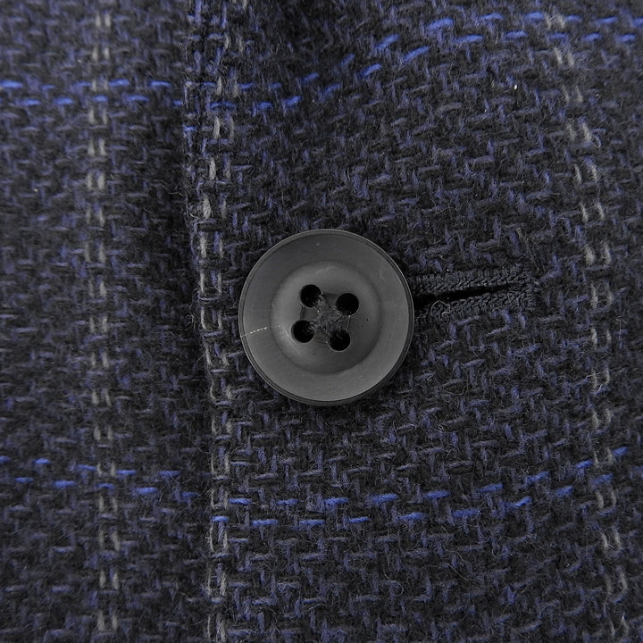 Great BURBERRY LONDON Jacket Check Pattern Single Navy cashmere mens