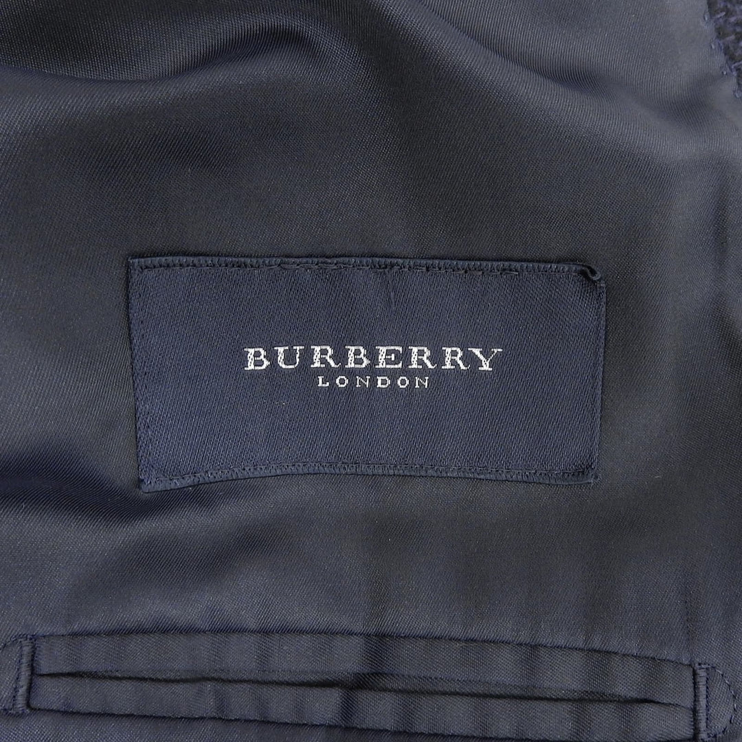Great BURBERRY LONDON Jacket Check Pattern Single Navy cashmere mens