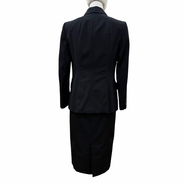 Excellent BURBERRY LONDON suit Jacket and skirt black wool Women