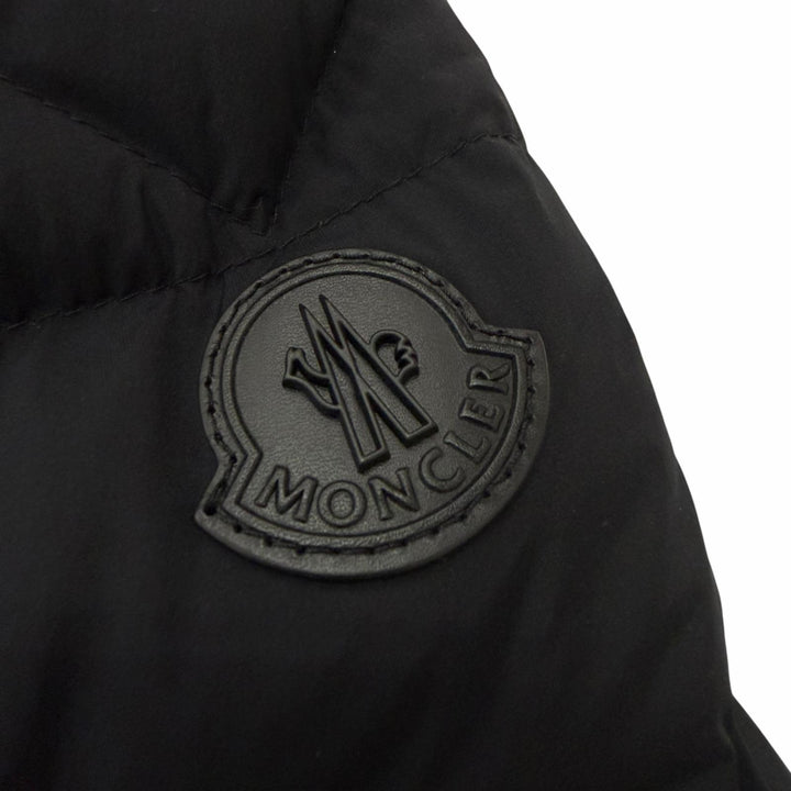 Pristine MONCLER Down jacket REIMS GIUBBOTTO Leather logo patch hooded jacket