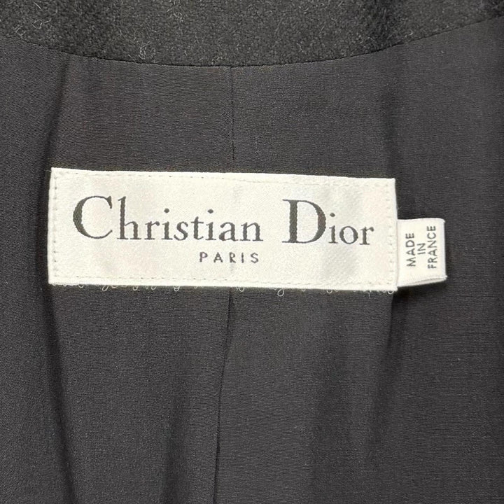 Great Christian Dior coat Angora-cashmere blend,Raf Simons era,bar silhouette.38