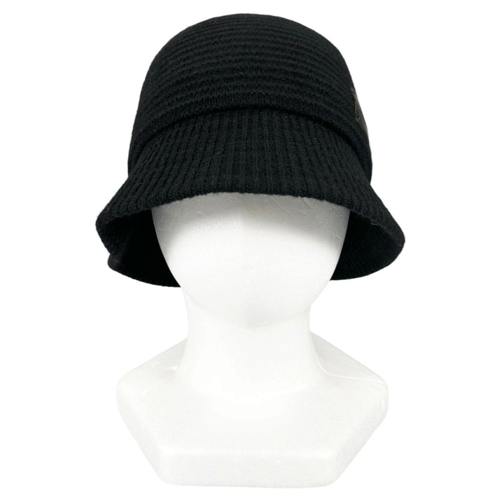 Excellent Vivienne Westwood hat Orb Logo Knit Bucket black wool Women