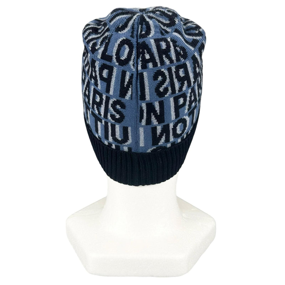 Excellent LOUIS VUITTON Knit cap Beanie Dark navy wool mens M70538