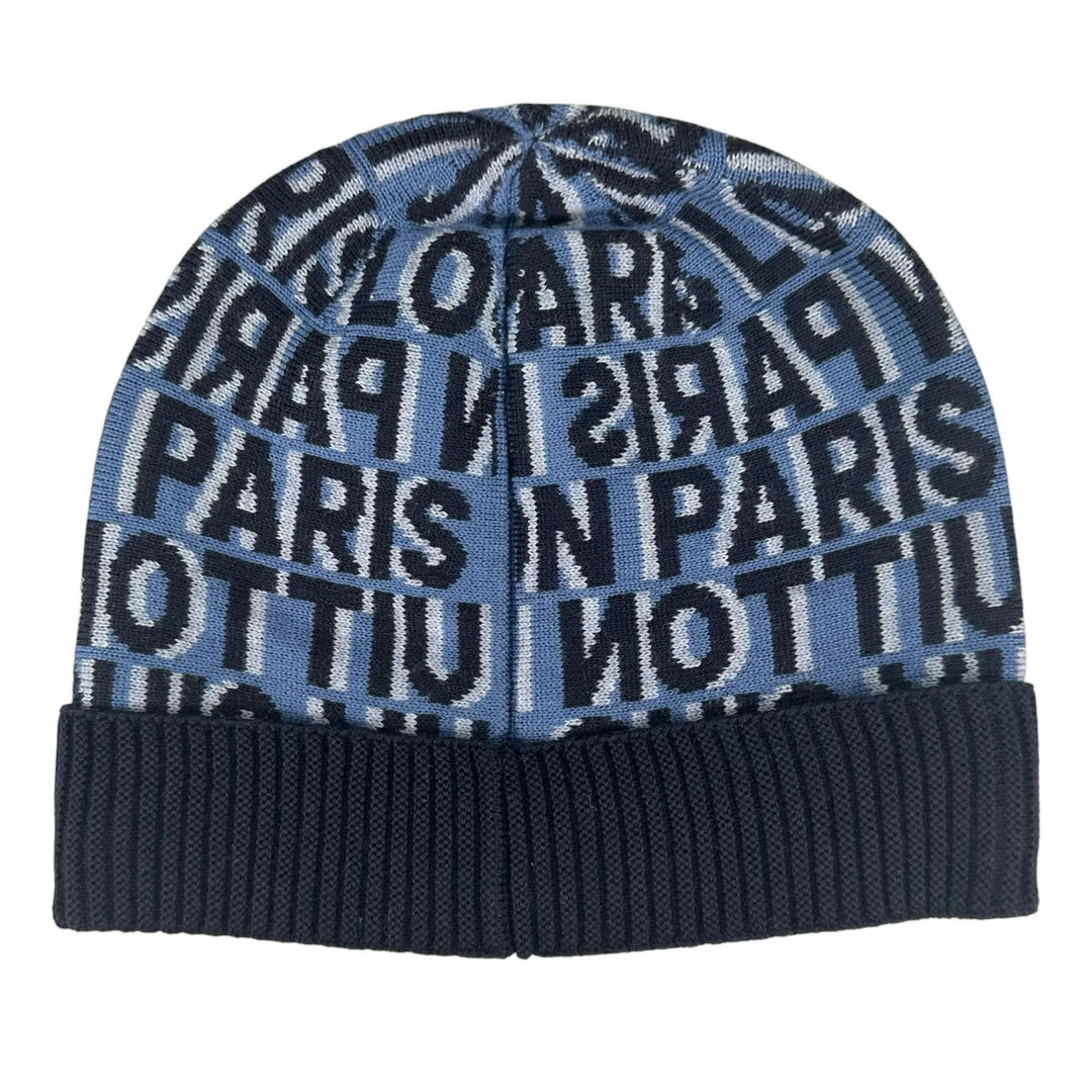 Excellent LOUIS VUITTON Knit cap Beanie Dark navy wool mens M70538