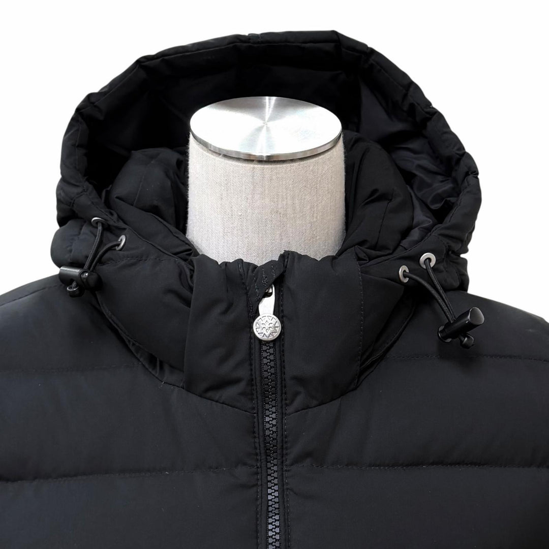 Great Pyrenex down coat SPOUTNIC LONG Logo patch and hood ZIP UP polyester 38