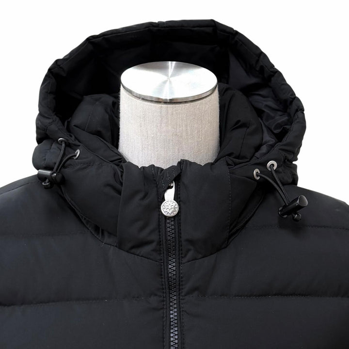 Great Pyrenex down coat SPOUTNIC LONG Logo patch and hood ZIP UP polyester 38