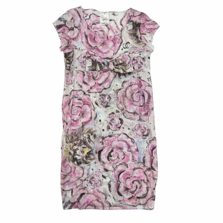 Excellent CHANEL one piece COCO Mark Multi cotton Women 34 P35584 09P