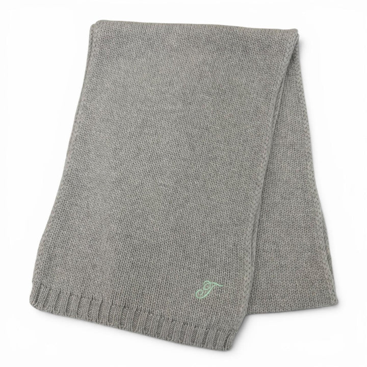 Pristine TIFFANY&Co. Scarf Scarf and knit cap set (2 pieces) gray cashmere Women