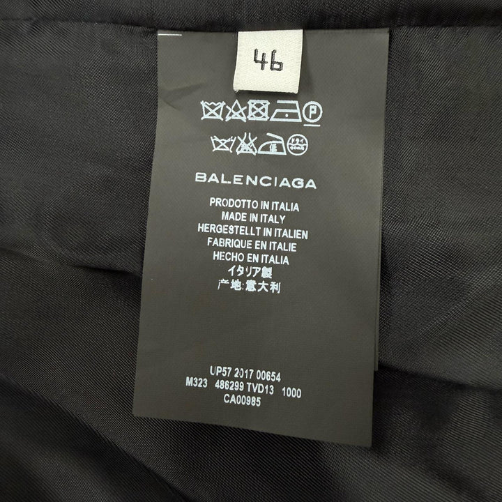 Excellent BALENCIAGA coat Kering Padded Raincoat black polyester mens 46 486299